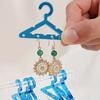 Hanging Hanger-Shaped Earring Organizer Rack Acrylic Earring Bracelet Choker Storage Display Holder with 8pcs Hangers