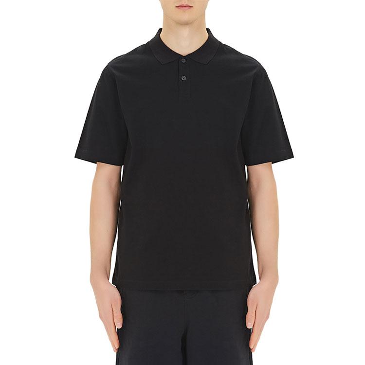 Y-3 Solid Cotton Polo Shirt Men Tops Black FN3355