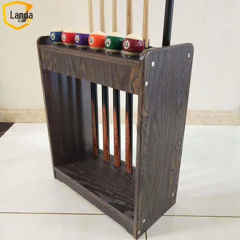 Landa 12-Cue Billiard Rack Cabinet