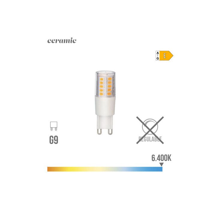 Ampoule à LED - EDM - G9 5.5W 650 lm 6400k - Base céramique à lumière froide
