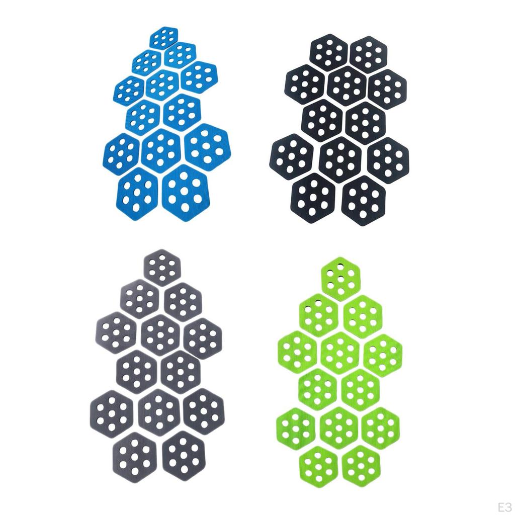 12 Pack Hexagonal Anti-Slip Surfboard Skimboard Traction Pads