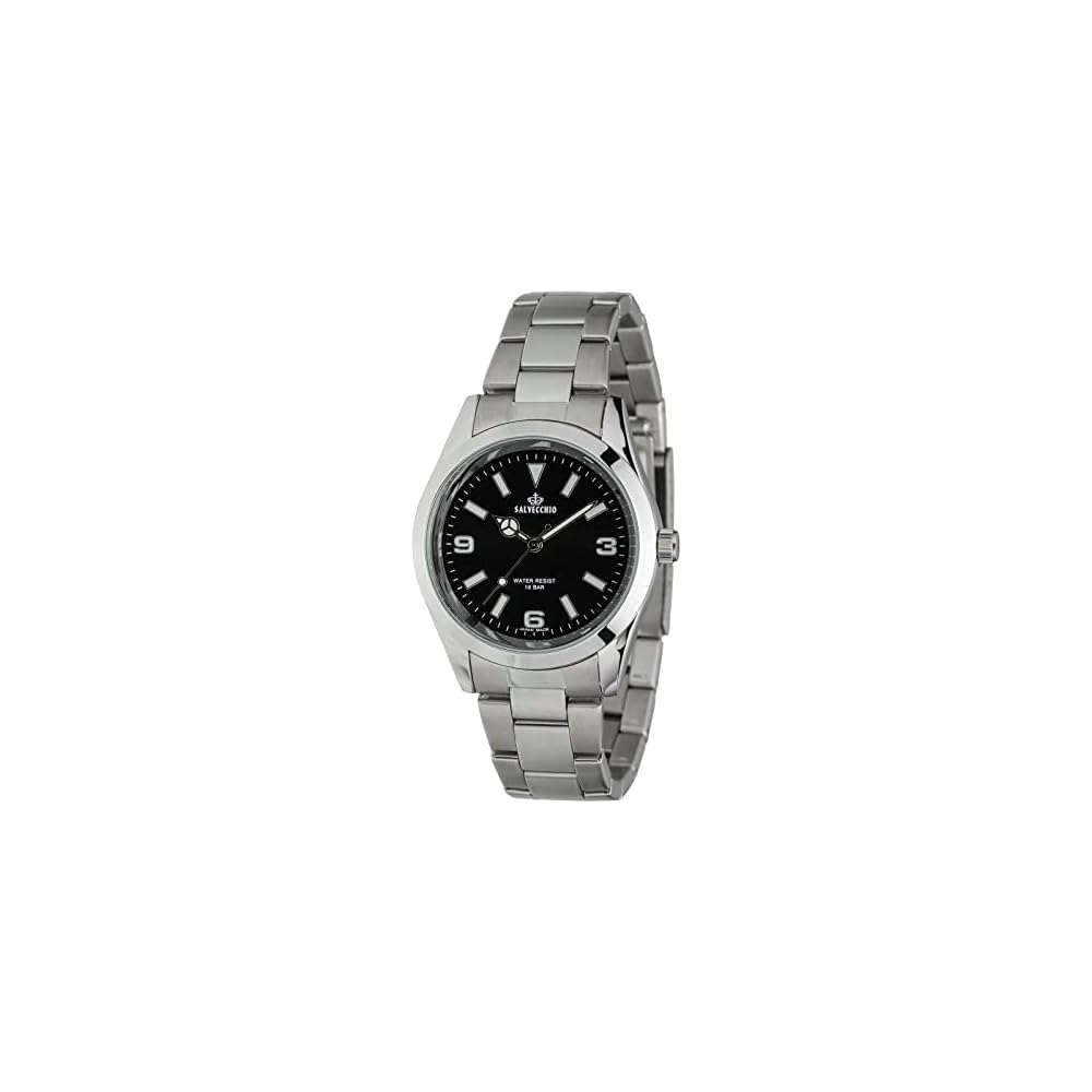 Crepha Analog Men s Waterproof Watch Metal Band Silver SV-AM266-BKS