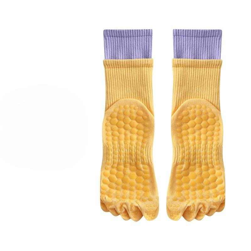 Five-finger Yoga Socks for Women, Mid-calf, Professional Anti-slip Pilates, Indoor Fitness Socks, Running and Skipping Rope, Floor Socks