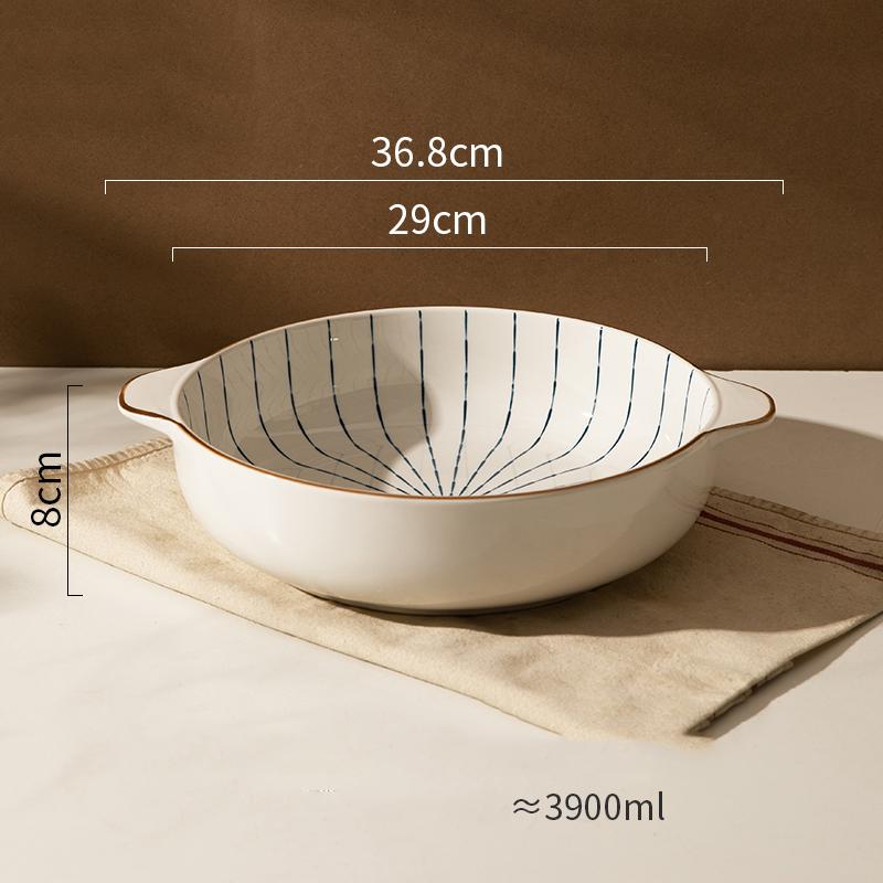 

Керамические миски в современном стиле, легкая, роскошная, для ресторана, большая миска для супа, изысканная, домашняя миска для рамена, высококачественная посуда