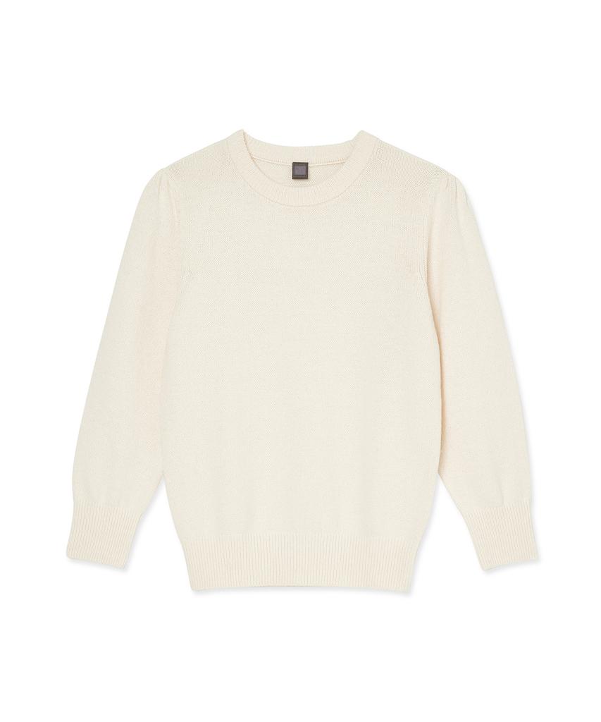 IOLO Women'S Puff Sleeve Round_Ivory