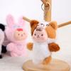 Vinyl niedliches Haustier Stoffpuppe Anhänger Plüschtier Puppe Schlüsselanhänger Geburtstagsgeschenk Mädchen Taschenanhänger