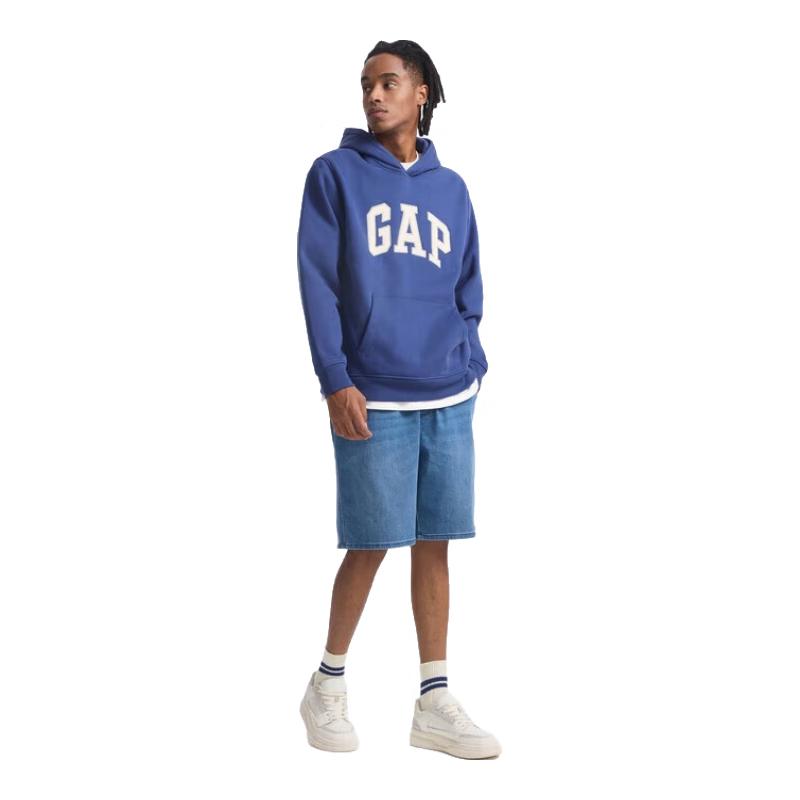 Gap Unisex Carbon Soft Brushed Fleece Logo Hooded Sweatshirt