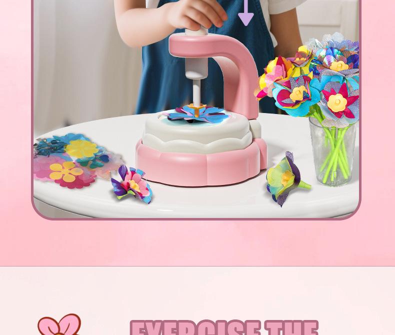 DIY Embossing Machine: Children's Handmade Fabric Flower Bouquet Toy Set (Ages 3-6)