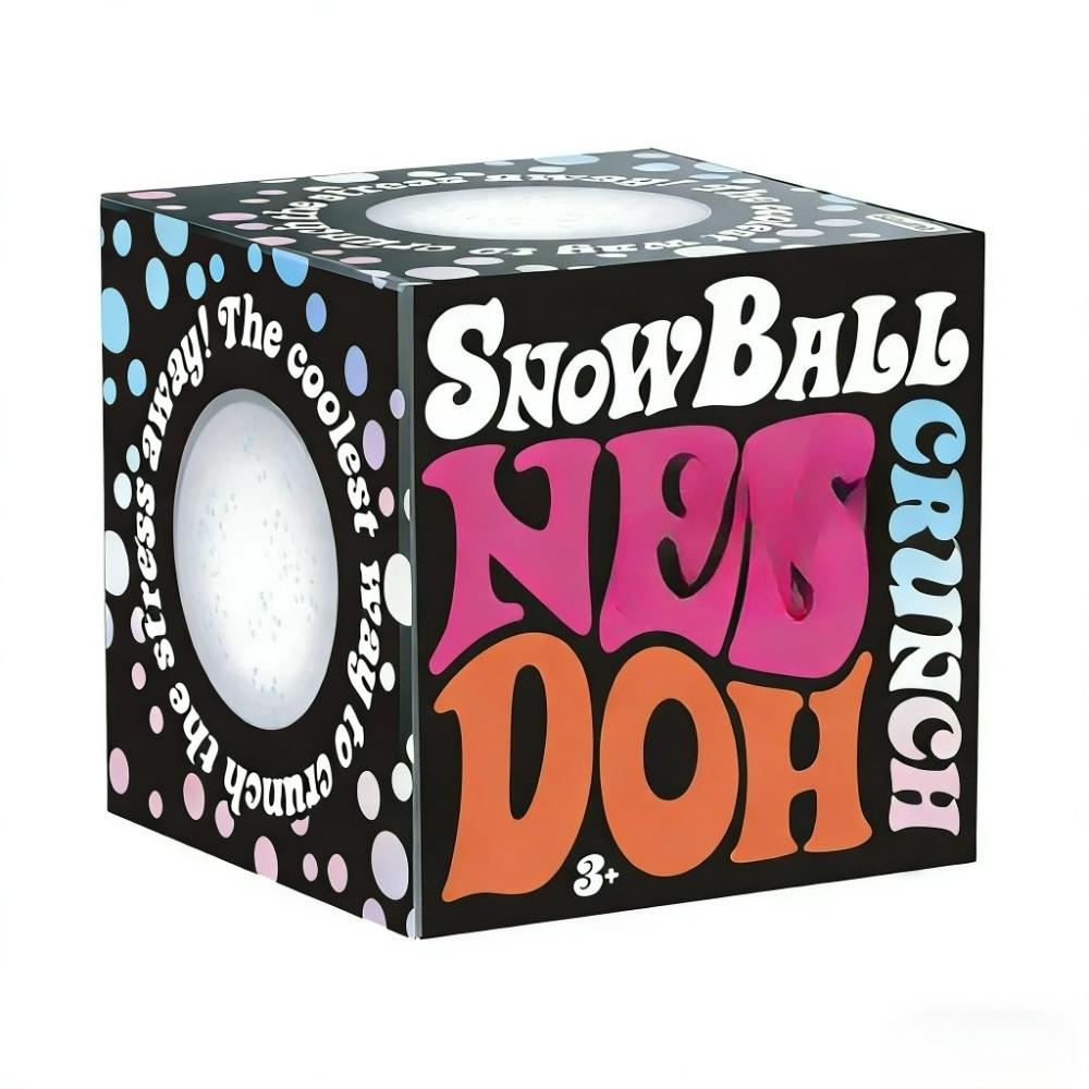 Schylling Needoh Nice Cube Jellyfish SnowBall Squish Toy Stress Reliever Pinching Puzzle Solving Venting Block Sensory Toy