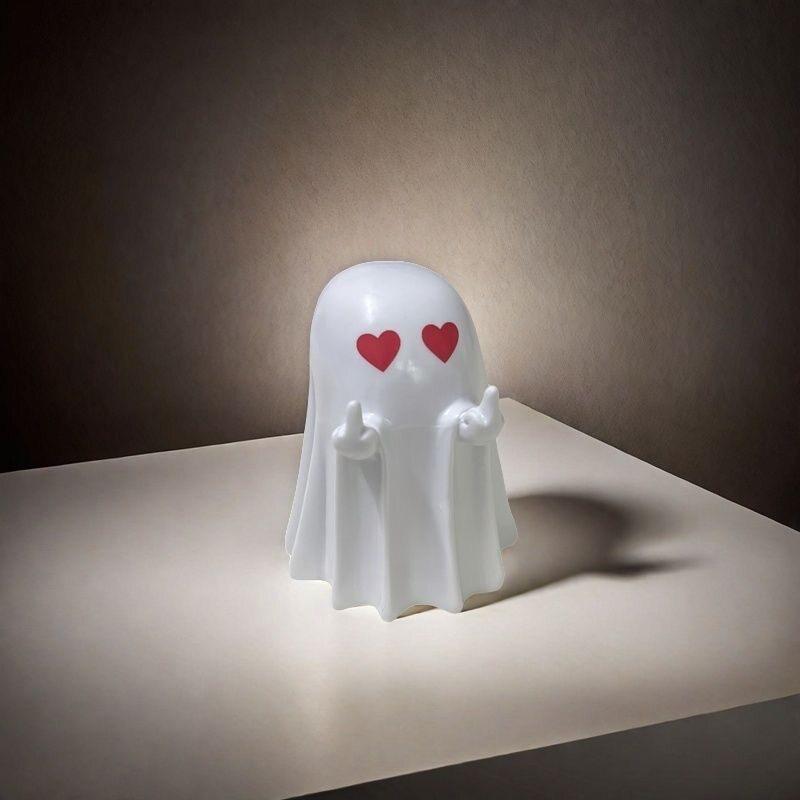 Funny Middle Finger Ghost Ornament for Christmas, Creative and Cute Desktop Decoration, Gift for Friends