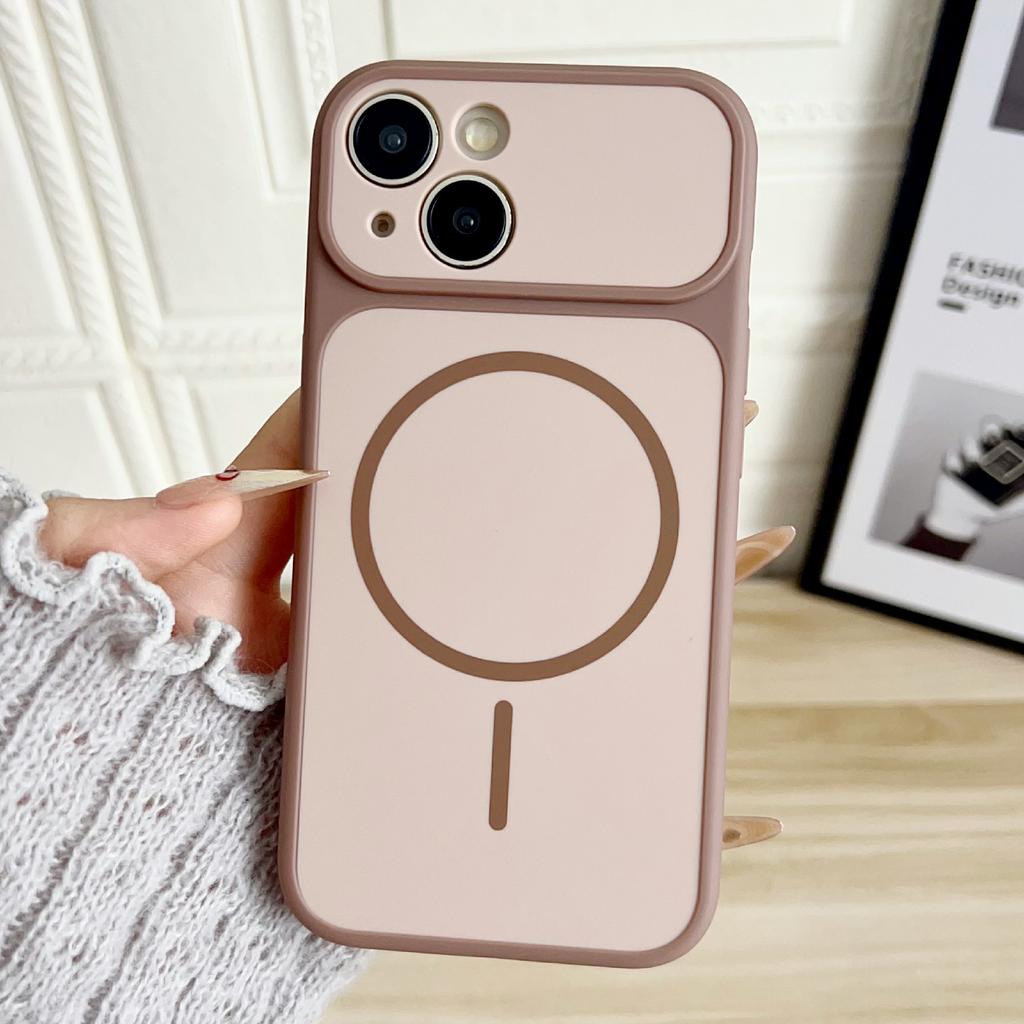 For iPhone 15 Case Compatible with MagSafe Dual Color Skin Touch TPU PC Shockproof Phone Cover