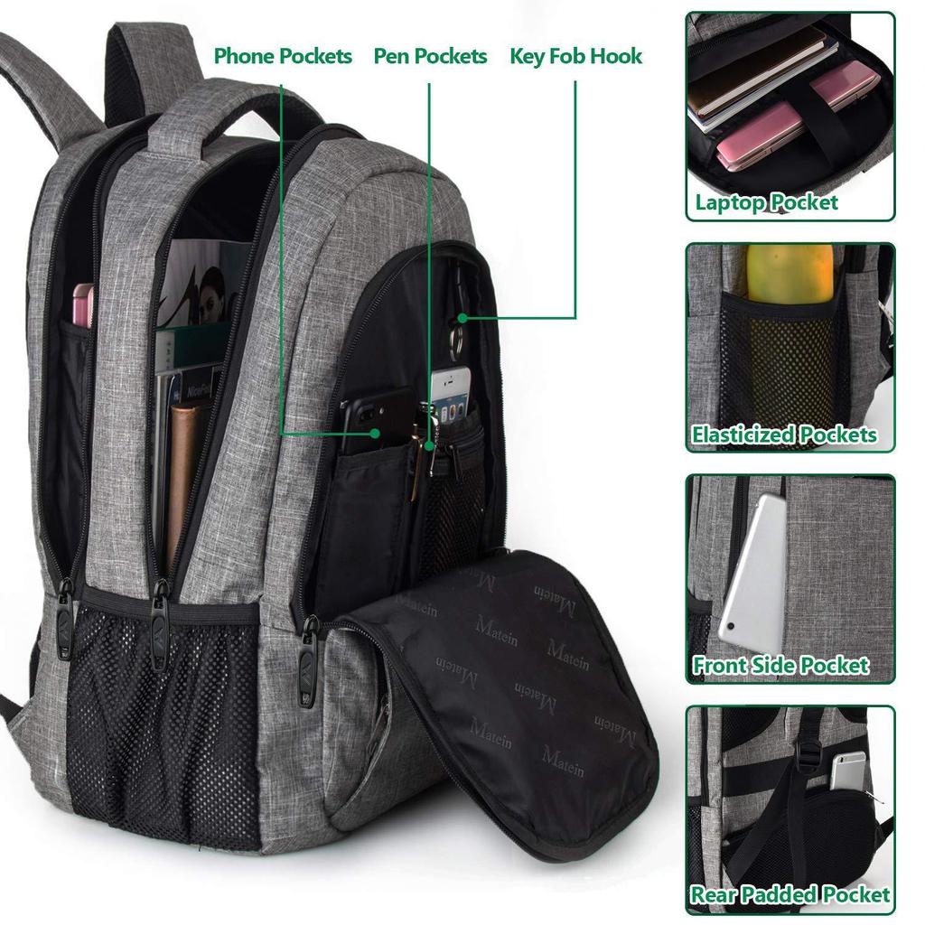Men's High-Capacity Customizable Travel & Business Laptop Backpack