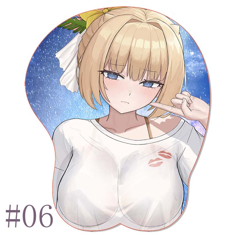 Anime 3D Mouse Pad B_Browndust2 Justia Silicone Titty MousePad Sexy Boobs Oppai B_Brown D_Dust 2 Wrist Support Mouse Mat