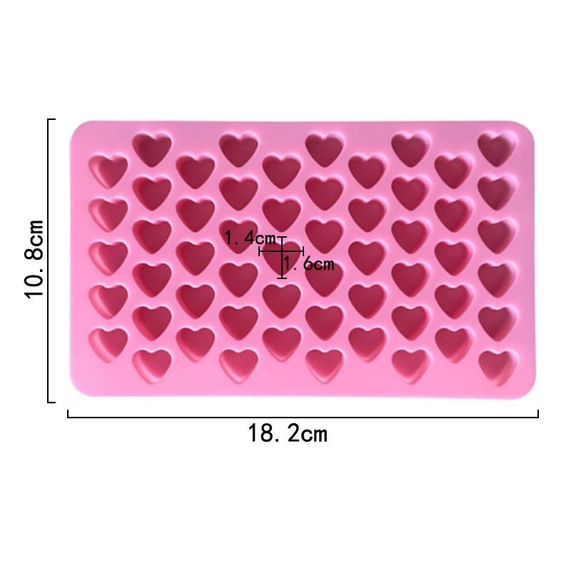 Mini Heart Shape Food-grade Silicone Molds Cute Silicone 55 Grids Heart for Party Wedding Jelly Baking Decorating Tools