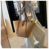 Large Capacity Woven Bag Women's New Straw Bag Shoulder Bucket Bag Portable Vegetable Basket Beach Bag Woven Straw Tote Bag for Women