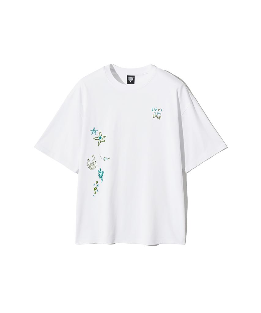 GAKKAI UNIONS Starfish Ocean Short Sleeve T-Shirt White