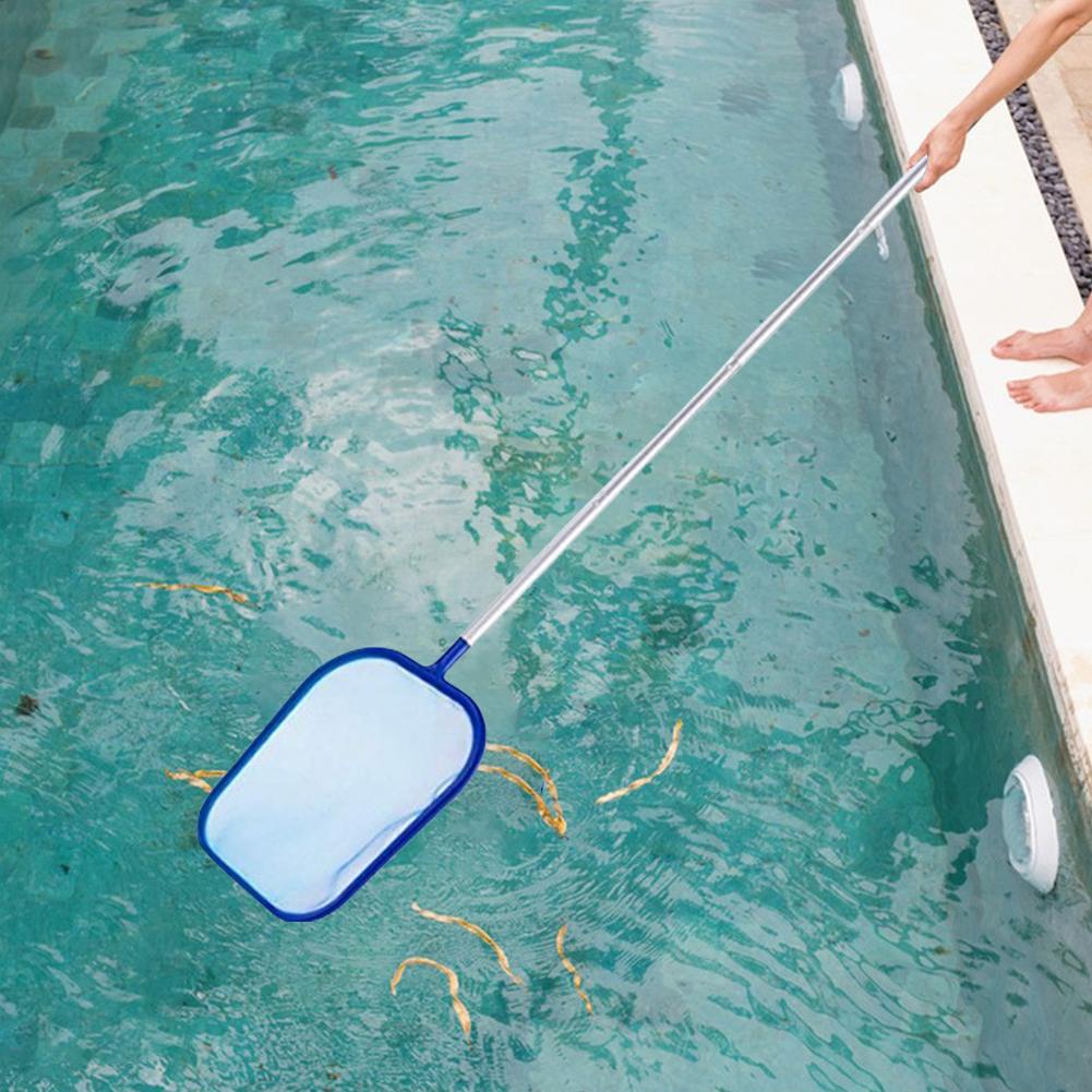 Swimming Pool Skimmer Net with 5 Section Aluminum Pole Ultra Rake Mesh Netting Bag Basket Leaf Removal Garden Pond Cleaning Tool