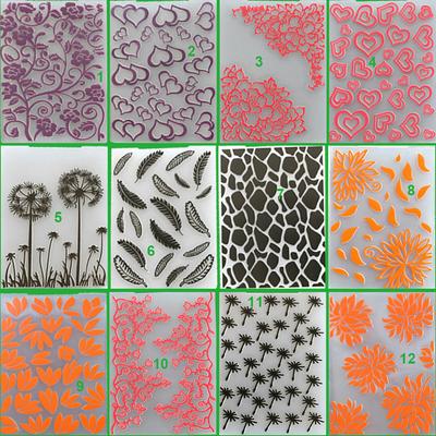 Çiçek Kalp Çerçeve Plastik Kabartma Klasörleri Ölür Stencil DIY Scrapbooking Albüm Kartı Dekor Şablon Yıldız Yaprak Taş
