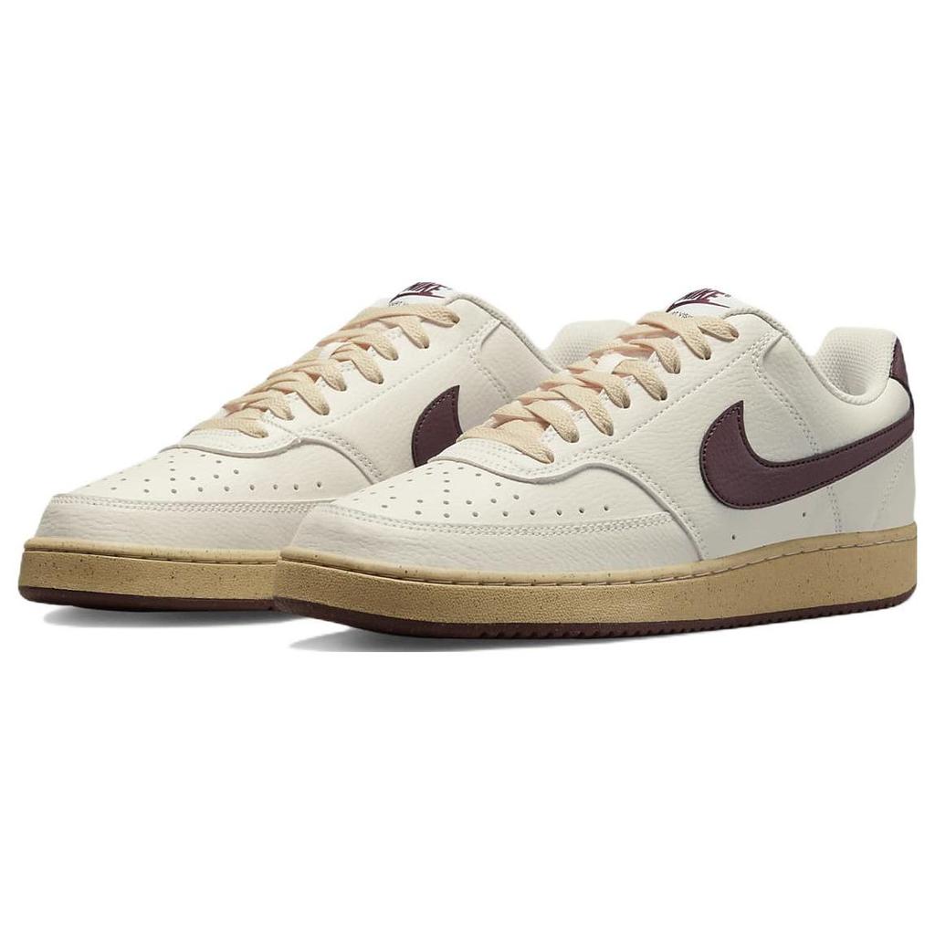 Nike Court Vision Low Next Nature Sail Dark Beetroot Unisex Sneakers Cream Pearl-White Sesame FB8942-133