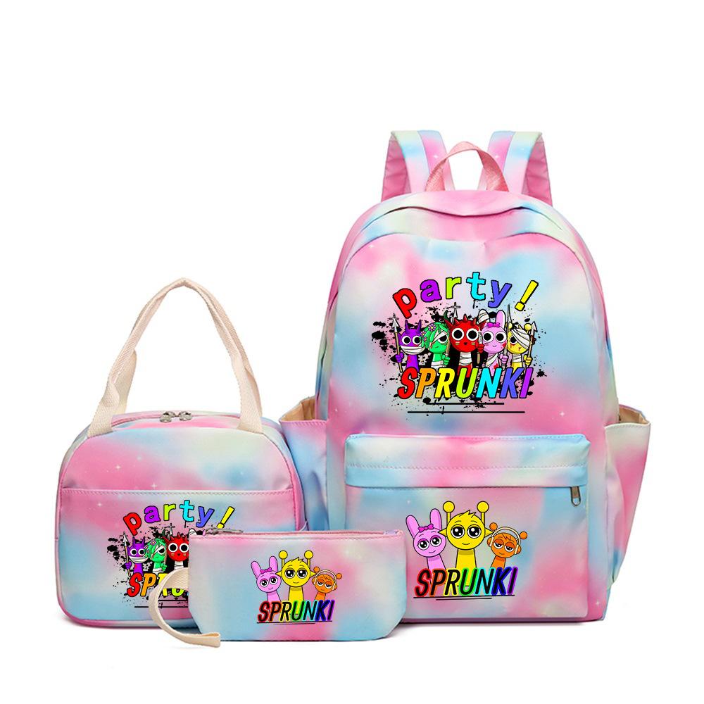 

Rhythm Box Student School Bag Children s Backpack Backpack Three-piece Set as the picture