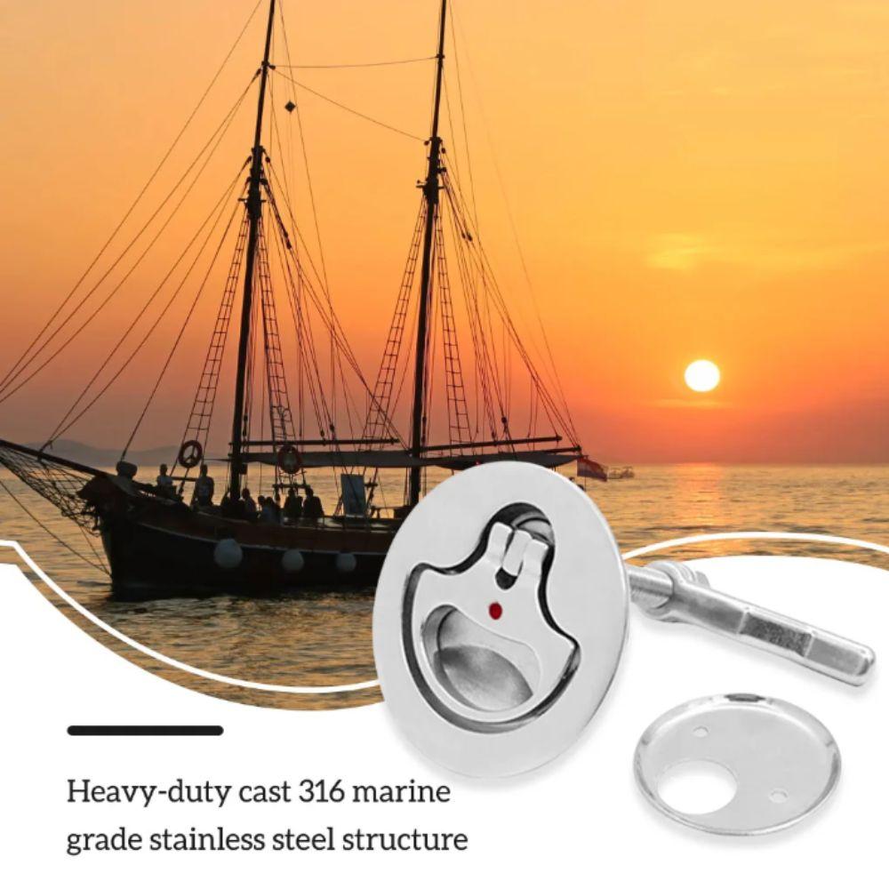 316 Stainless Steel Hatch Lock Heavy Duty Ring Hardware Marine Hardware Lift Handle  Boat Deck