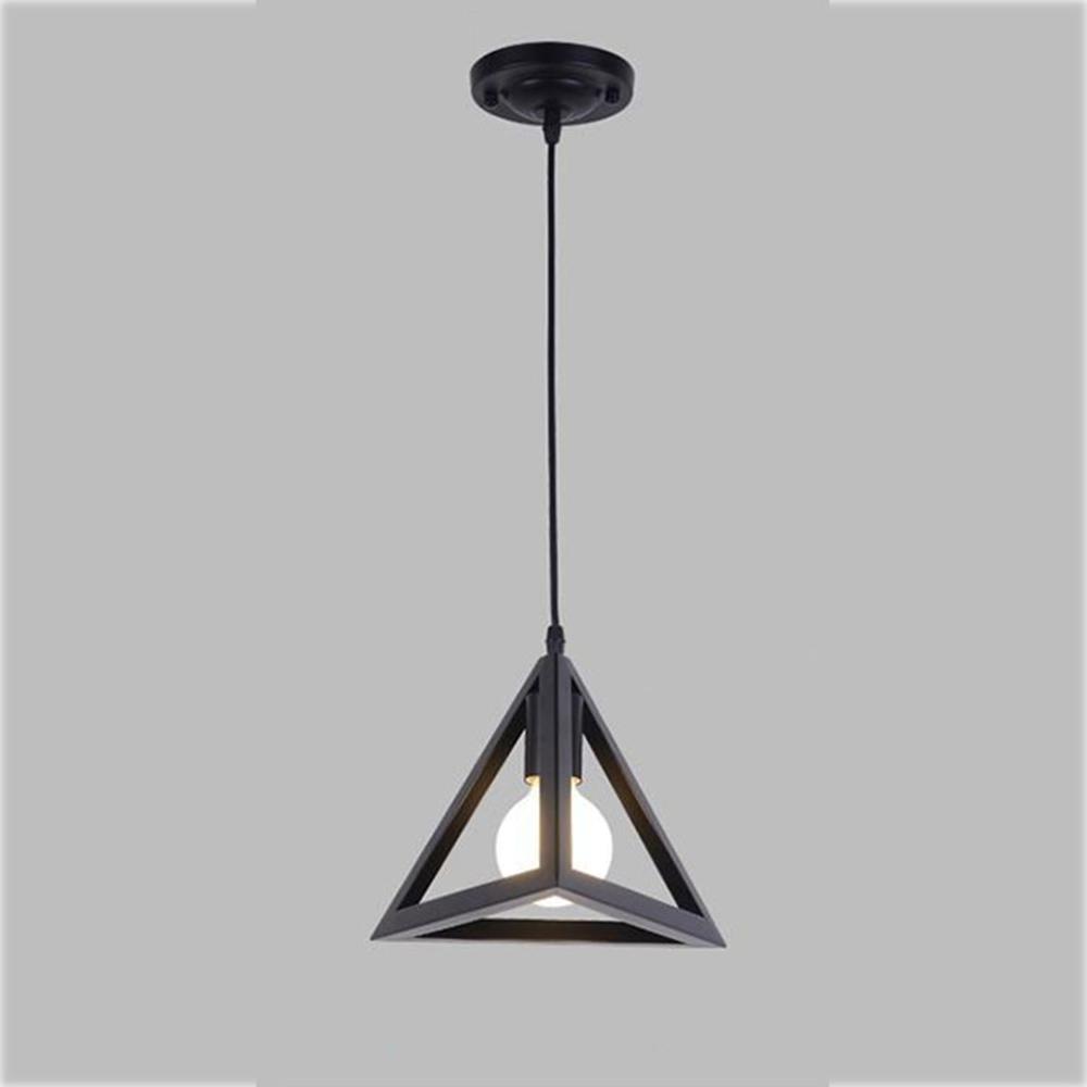 Geometric Vintage Geometry Pendant Light Industrial Retro Metal Hanging Lamp E27 Base Lighting Fixture Indoor Decoration Hot