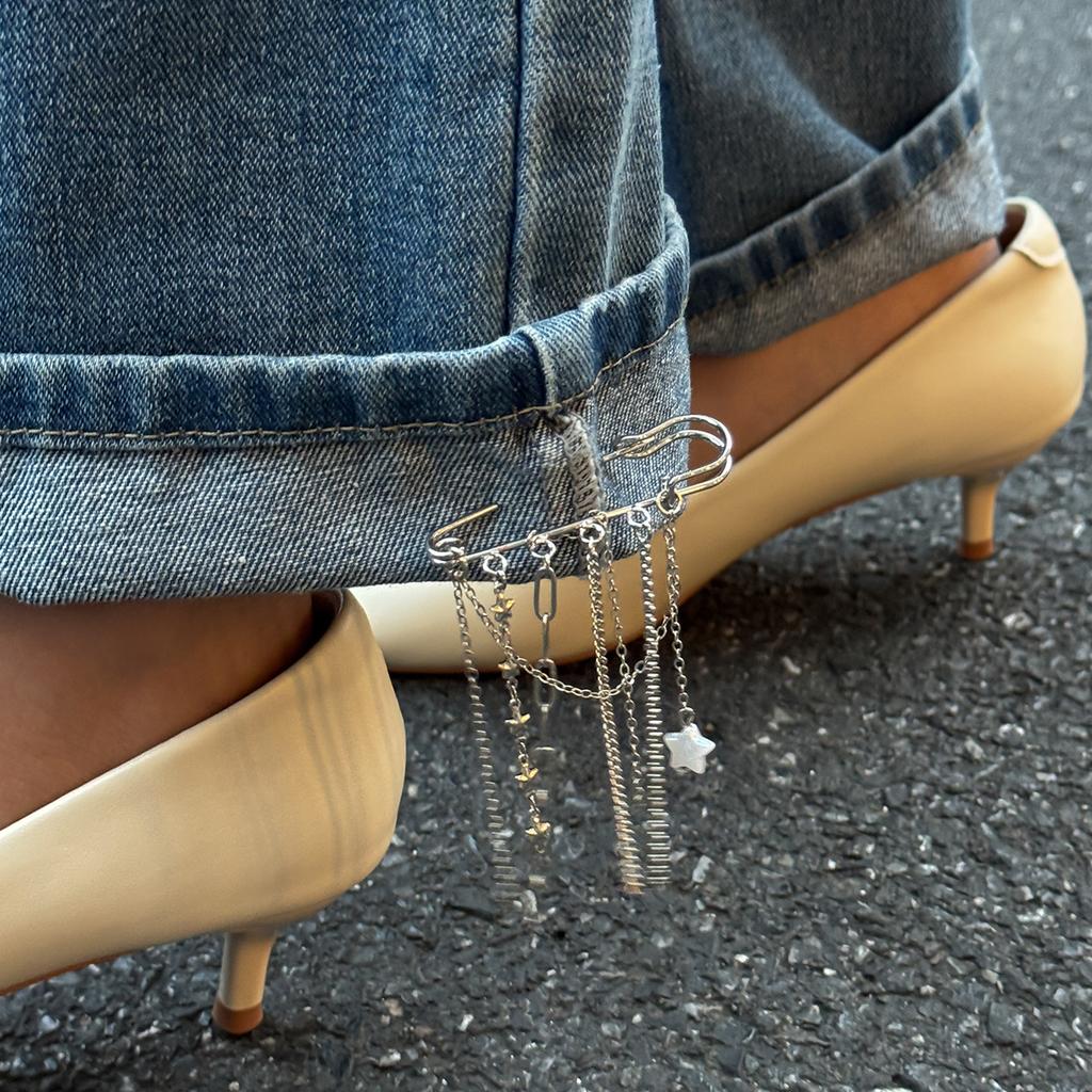 2026 Exaggerate Long Tassel Chain Brooch Women Handmade Beaded Many Layer Chain Multi Functional Fixed Pin Pants Clothes Decor