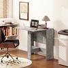 Folding Dining Table, Space-Saving Drop Leaf Kitchen Table for 4-6 People Grey