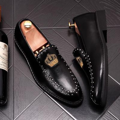 Modă Nouă Lux Stil Regal Bărbați Broderie Manuală Model Corbi Mocasini Exotici de Designer ModăMarcă Casual Pantof Rochie de Nuntă A9