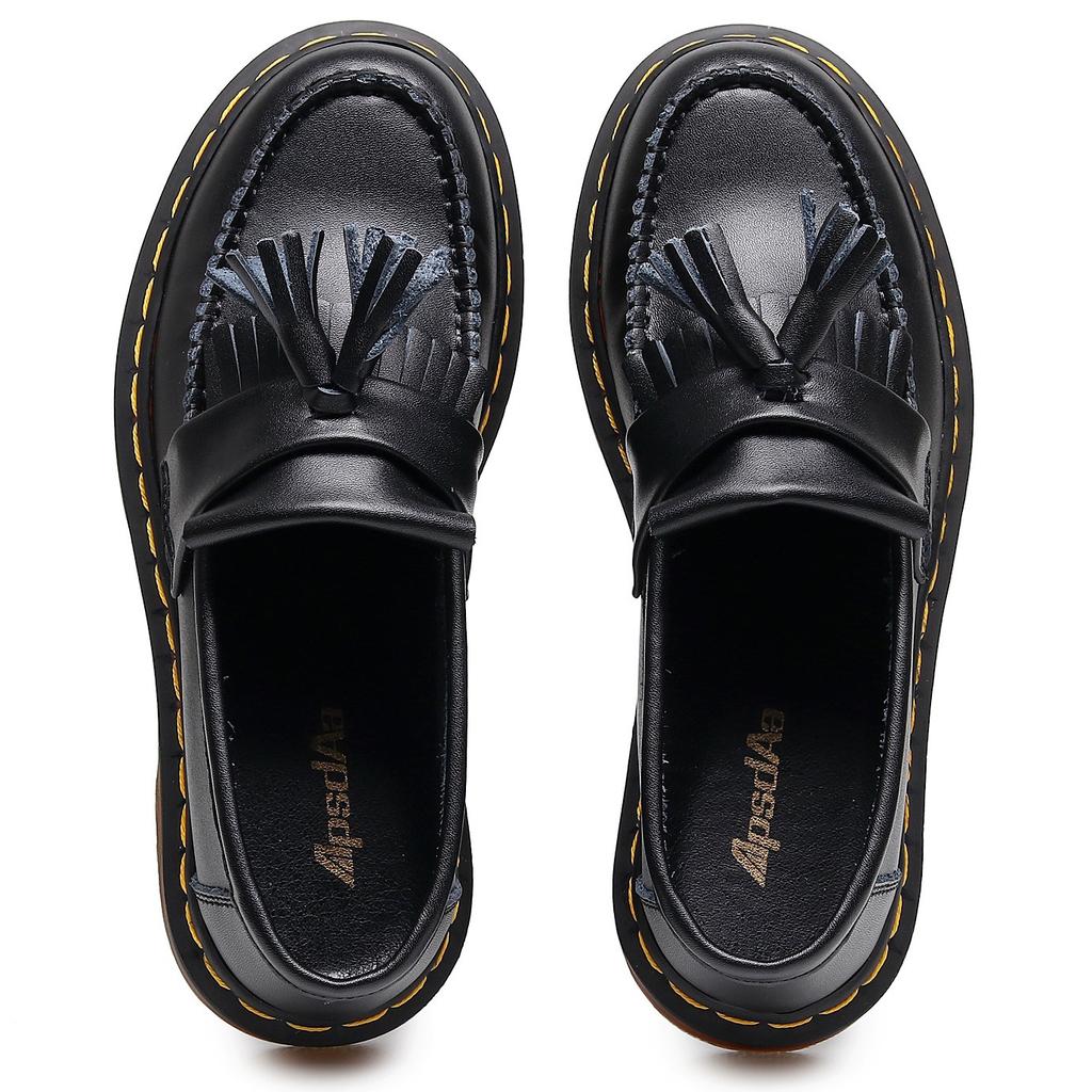 Tassel loafers women's leather low-top small leather shoes women's British style fashion student round head casual shoes