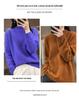 2025 Women's Korean Style Pure Wool Sweater - Half-High Collar, Warm, Loose Fit, Drop Shoulder Cashmere Knit.