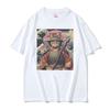 Cat Samurai Pattern T Shirt For Unisex Trendy Animal 3D Printed Tees Casual Short Sleeve Oversized Street TShirts Round Neck Tops