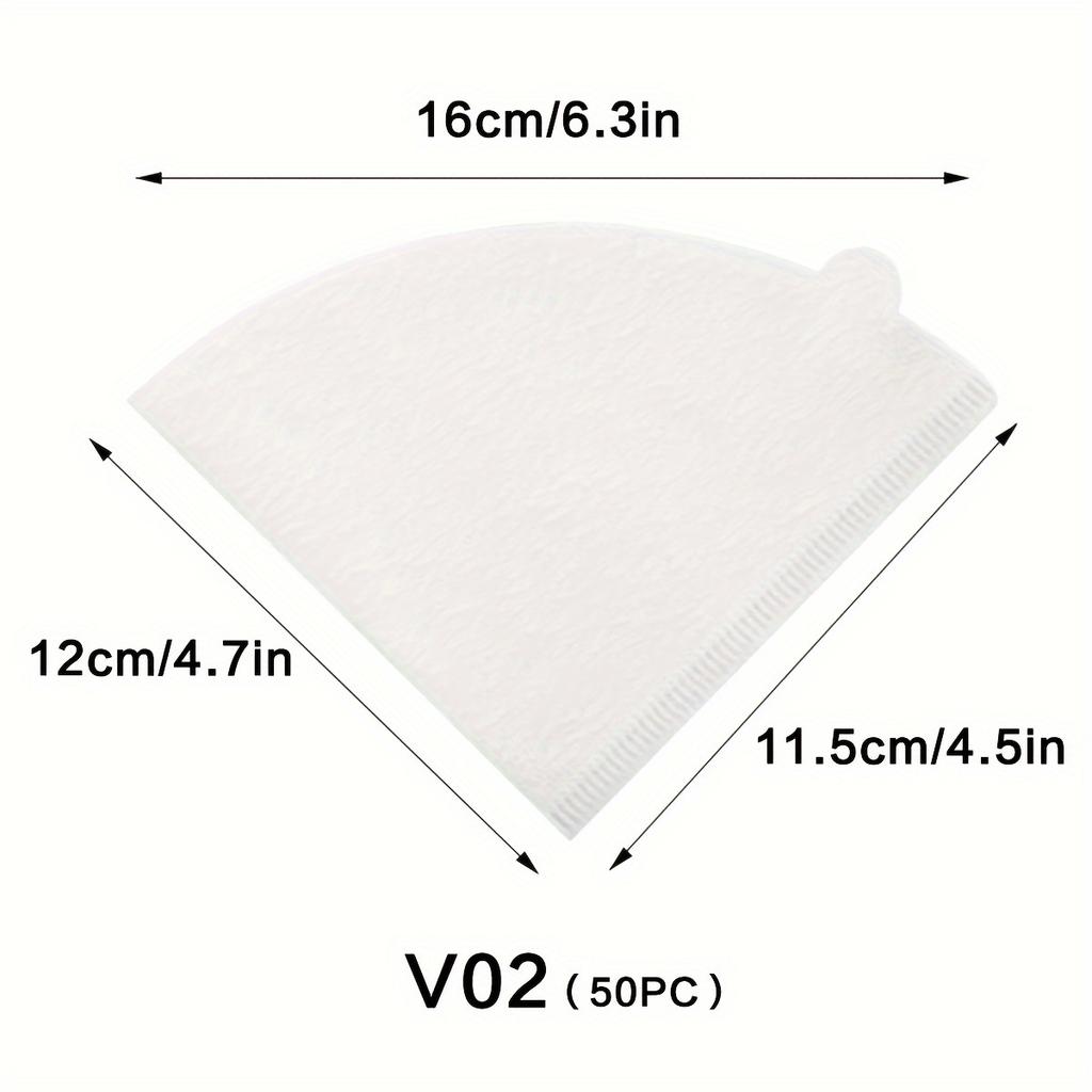 V60 Cone Coffee Filters, 1-Ply Premium Disposable Paper Pour Over Dripper Sheets, Tasteless High Flow Rate Compatible with V60 Size Brewers