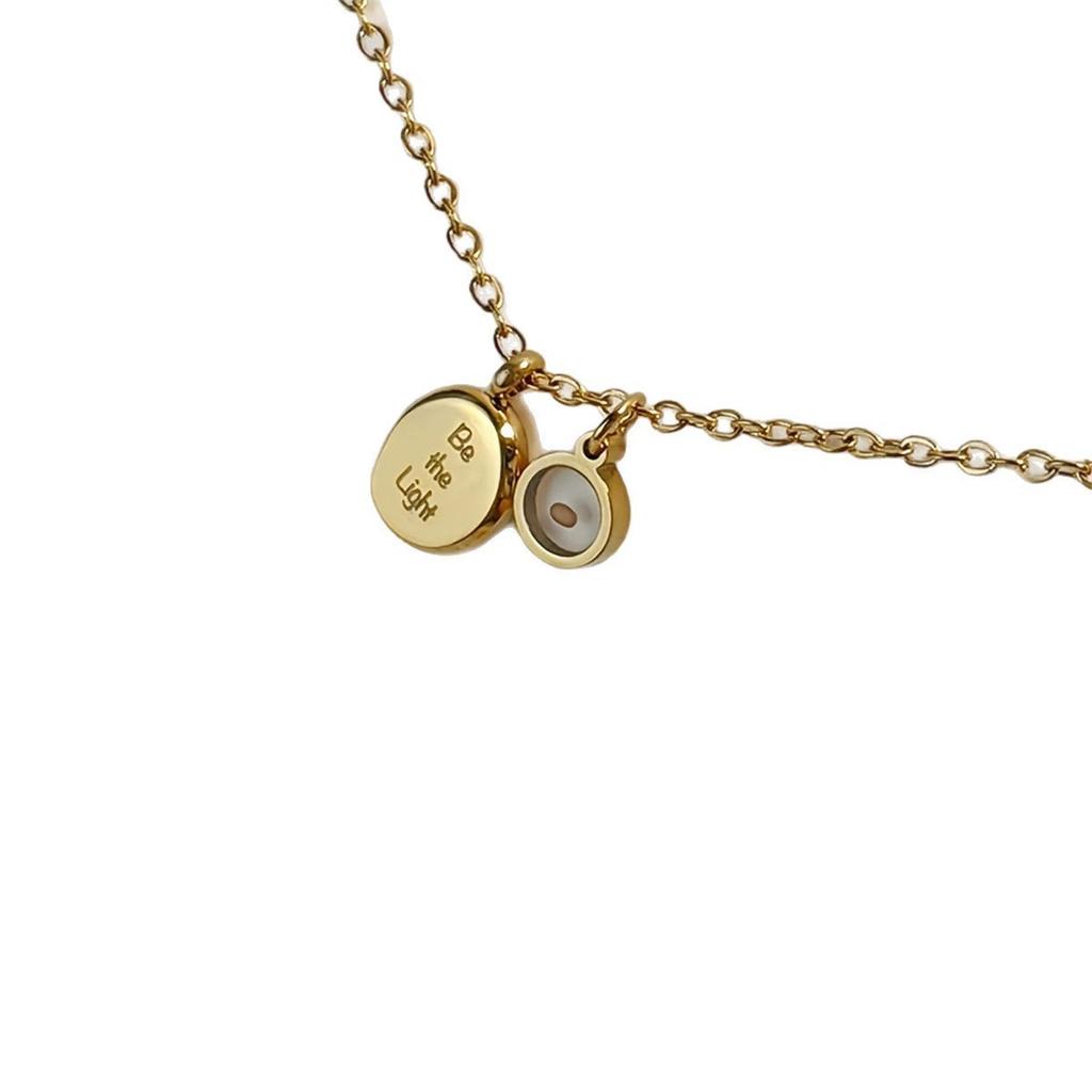 Hot Stainless Steel Mustard Seed Pendant Necklace Unisex Unique Trendy Versatile Inspirational Jewelry Wholesale