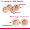 WADDELL Closet Pole Socket (Jumbo Heavy Duty, 1 Set) | Hardwood Dowel Rod Holder Fits Any Style Closet Rods up to 1-¾" Diameter | Includes Mounting