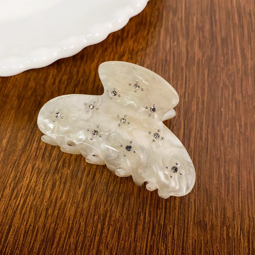 Rhinestone Transparent Acetate Hair Claw Butterfly Rhinestone Hair Claw  Streetwear