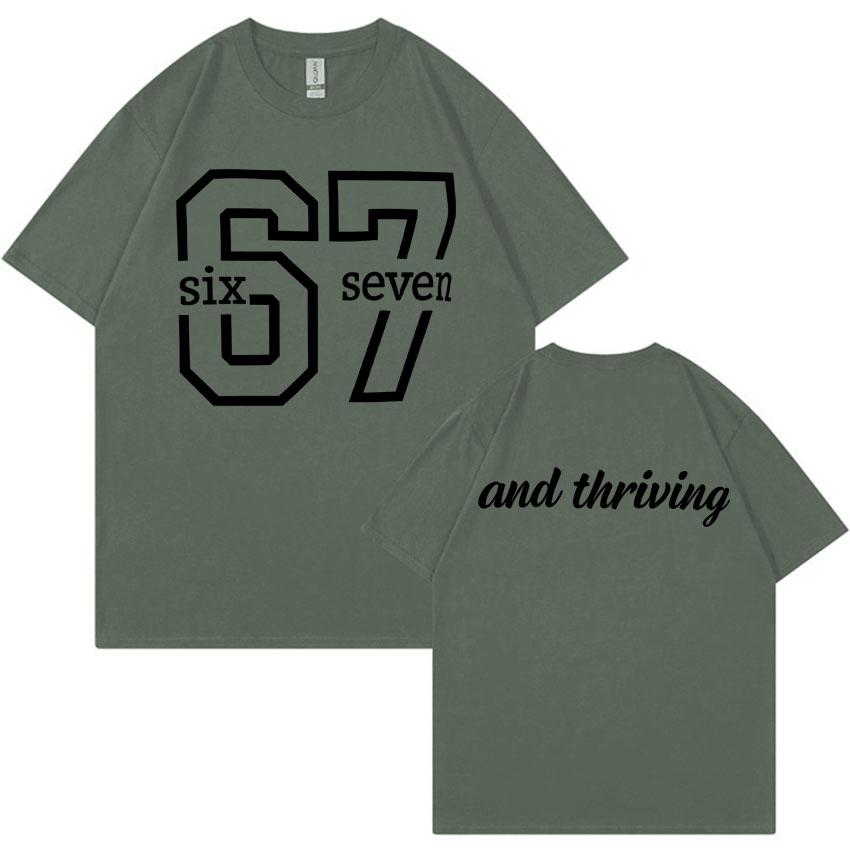 

Funny 67 Meme Number Print Gothic Men Women Short Sleeve TShirt Fashion High Quality Tshirts Round Neck Tops Clothes Streetwear 4XL