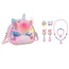 Unicorn Kids' Crossbody Bag - TPU Storage Cartoon Shoulder Travel Bag for Students