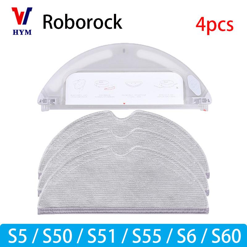 עבור אביזרים לשואב אבק Roborock S5 S50 S51 S55 S6 S60 S6 Pure: מסנן HEPA, מטלית מיקרופייבר, מברשת צדית, מברשת ראשית, חלקי חילוף