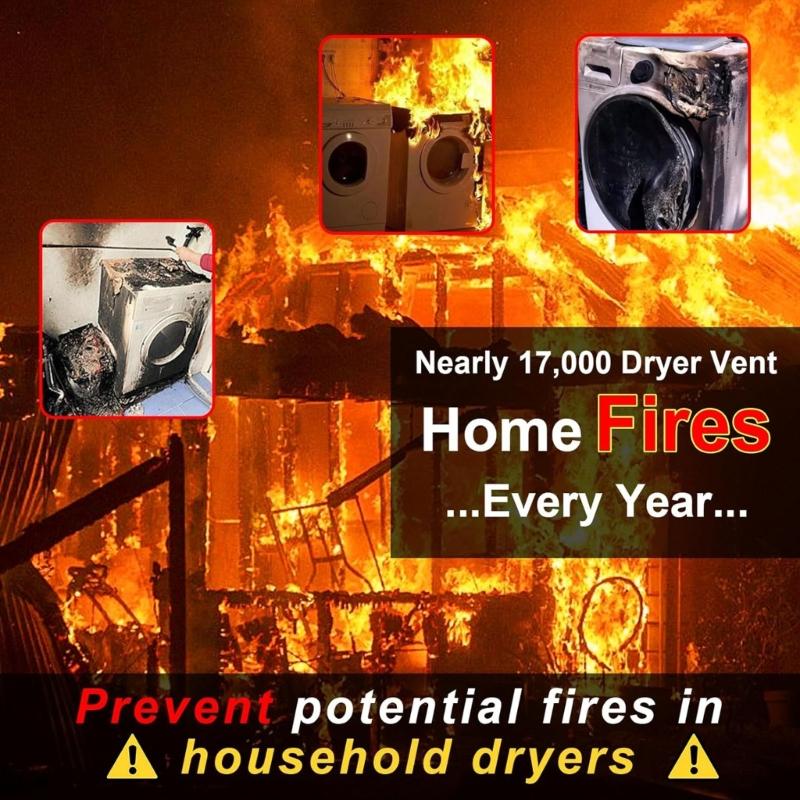 Dryer Vent Cleaning Pipe Multifunctional Vacuum Hose for Lint Removal Flexible Connector Fits Most Washing Machines