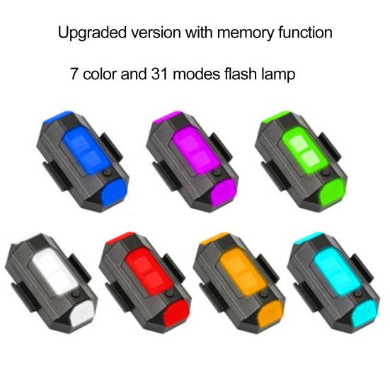 1 Set Flugzeuglicht, hohe Strobe-Taste, Helligkeit, Betrieb, mehrere Beleuchtungsfarben, kabellos, wiederaufladbar