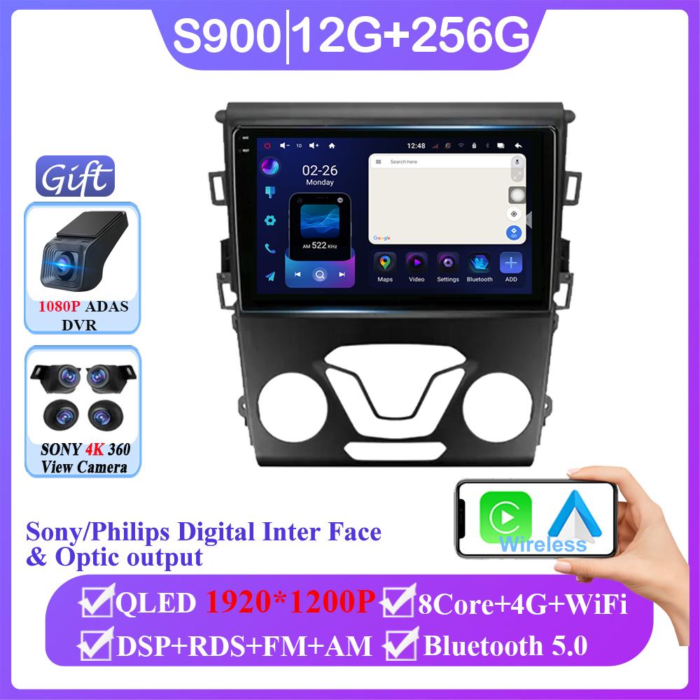Android 14 For Ford Mondeo 5 Fusion 2012-2019 Auto Radio Stereo Head Unit Carplay Multimedia Video Player Navigation No 2din DVD