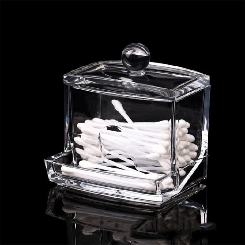 Klare Acryl-Wattestäbchenbox, Make-up-Aufbewahrung, Organizer-Halter