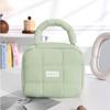 Quilted Hand-held Makeup Bag Candy Color Portable Toiletry Bag Puff Square Cosmetic Bag  Home