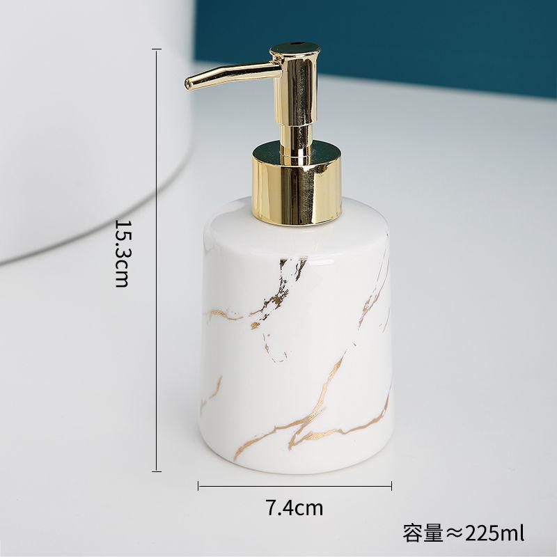 Exquisite ceramic press bottle lotion hand sanitizer separate bottle Luxury hotel shower gel shampoo separate empty bottle