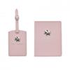 Baby Passport Holder and Luggage Tag Set - Pink