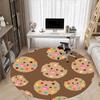 1pc Cookie Circle Office Round Area Rug,  Mat Suitable ForOffice, Under Office Chairs Bedroom Living Room Home Decor, Room Deco