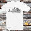 Mountain Forest Pine Trees Nature Hiking Graphic Tees Sketch T Shirt B838