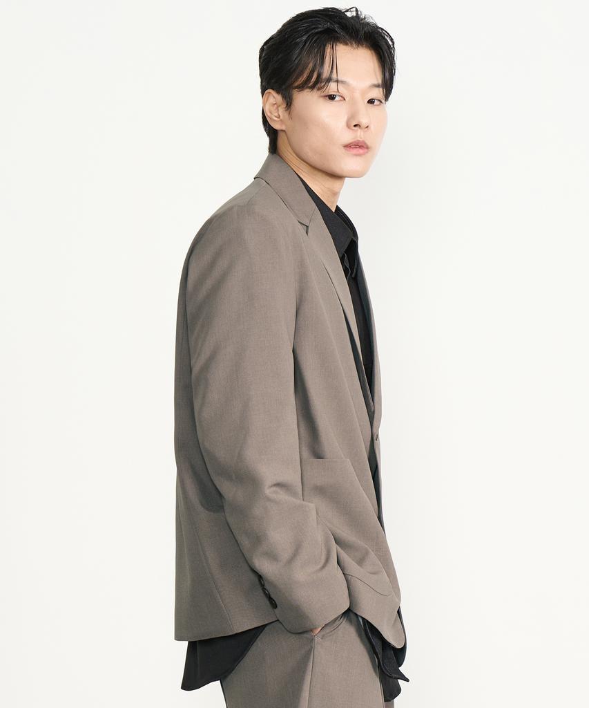 Prairie Two-Button Single Blazer (Brown)