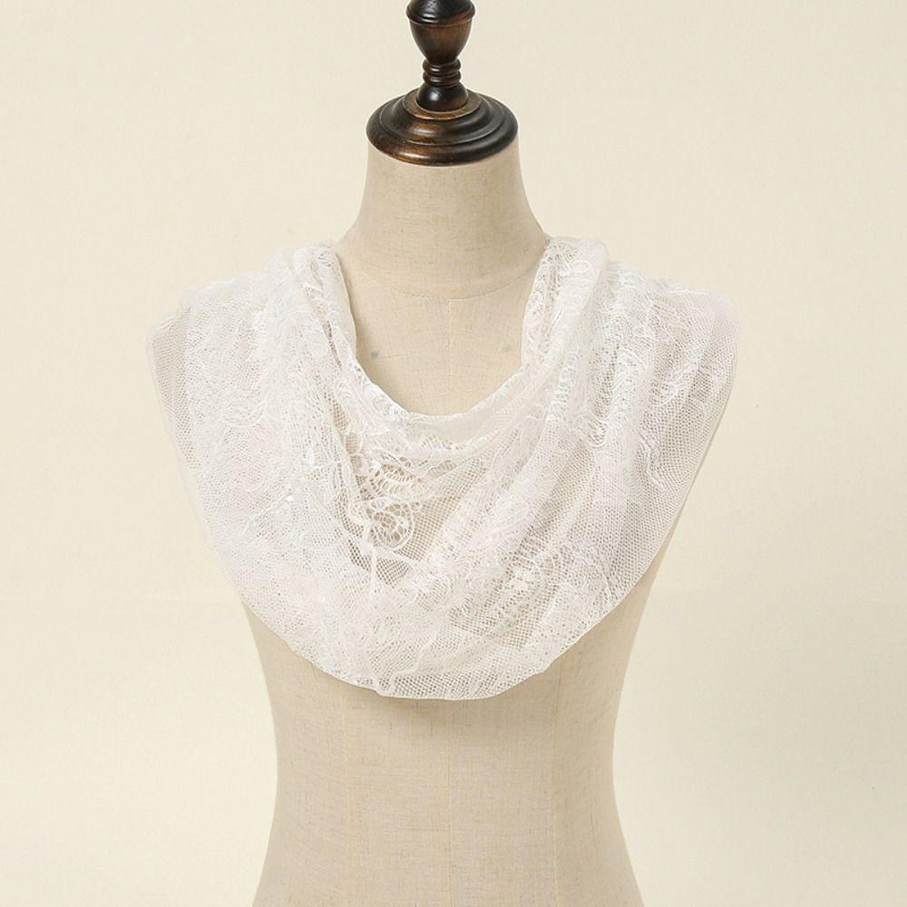 Elegant Bride Mantilla Spanish Style Head Covering Vintage Lace Veil  for Women